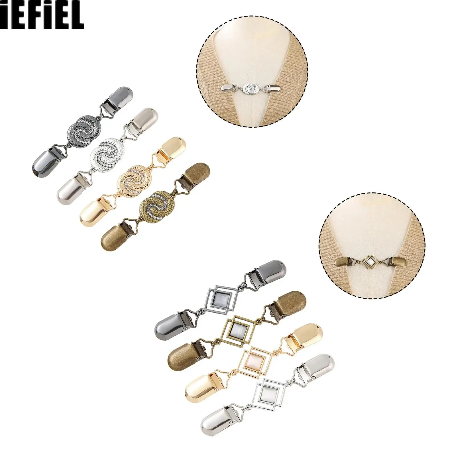 

4Pcs Fashion Waist Cinch Clips Stylish And Versatile Cardigan Sweater Shirt Pant Tightener Clips for Women Clothing