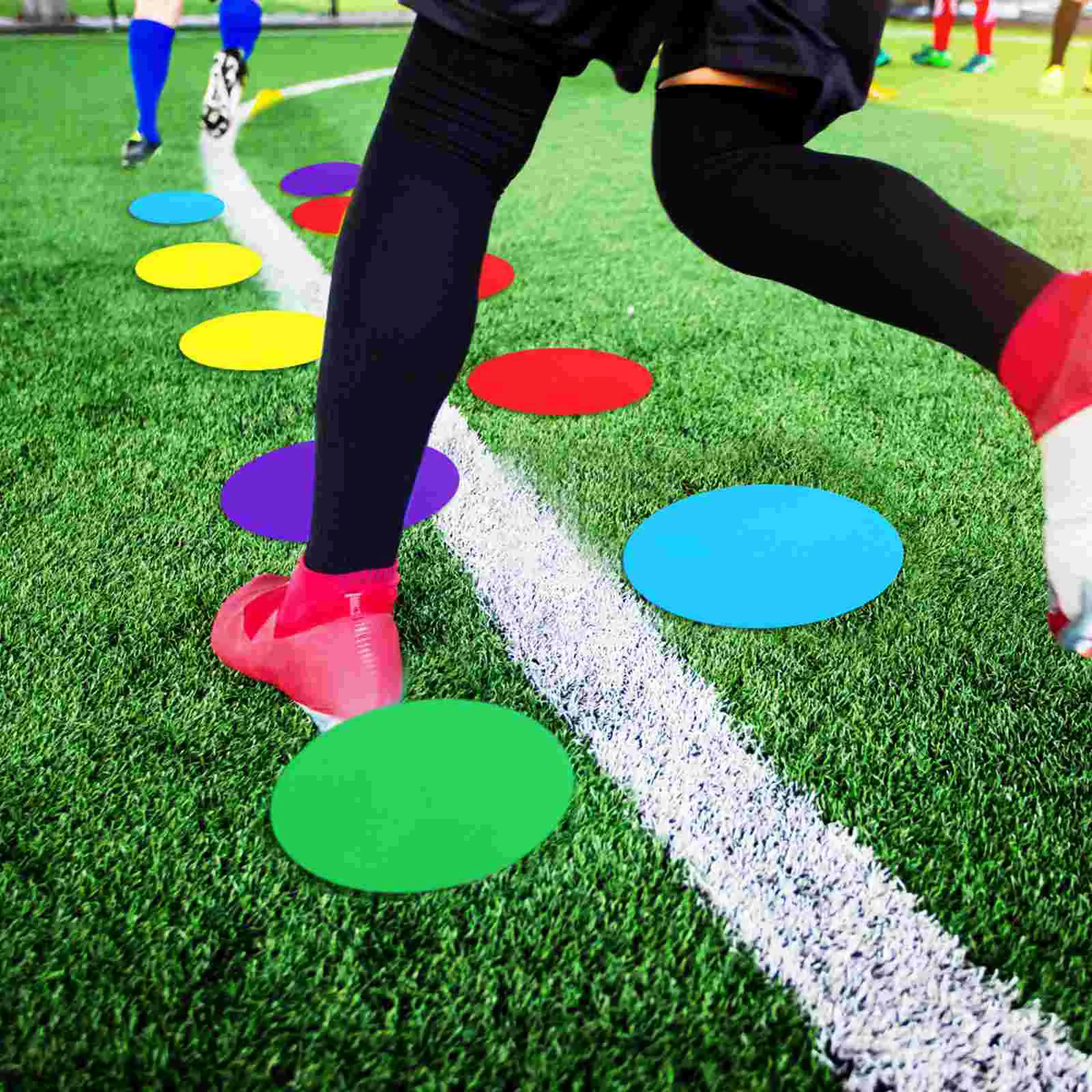 10 pezzi targa per allenamento calcio cerchio punto circolare marcatori circolari per pavimenti punto ostacolo basket