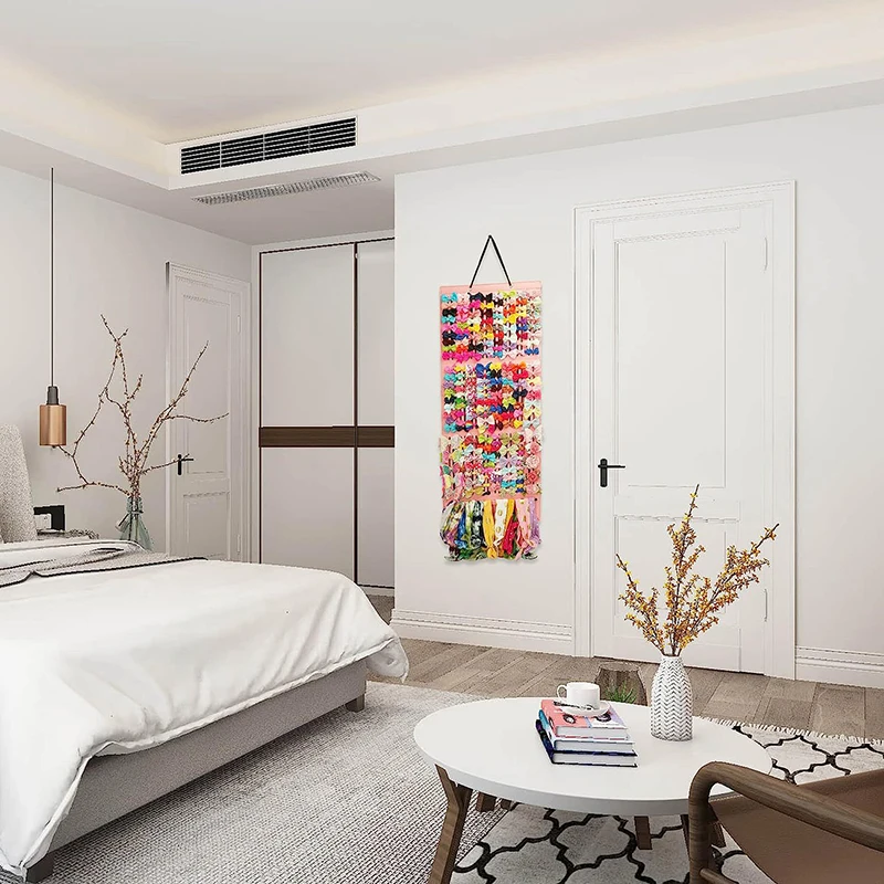 

1 шт. Подвесной Настенный Держатель для головной повязки для искусственных волос с бантом для хранения большой емкости заколки для волос аксессуары для волос демонстрационная подставка