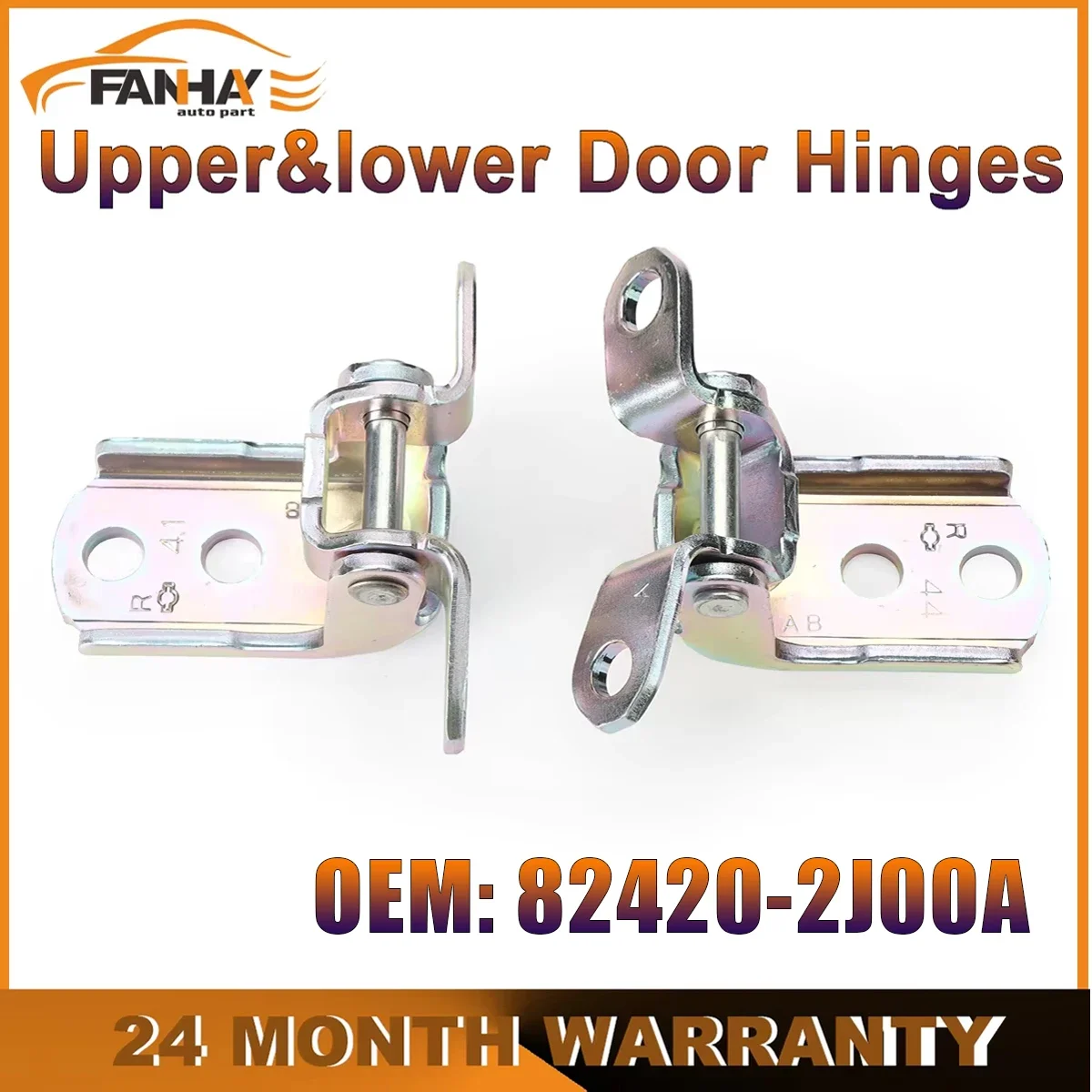 2x Front Upper&lower Door Hinges for Nissan Patrol GU Y61 1997 1998 2001 2002 2004 2005 2010 2012 2016 82421-2J00A 82420-2J00A