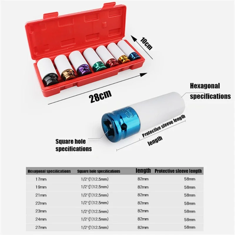 Imagem -03 - Deep Impact Nut Socket Grupo Roda de Parede Liga Carro Garagem Ferramenta de Reparação Manga 1527 mm