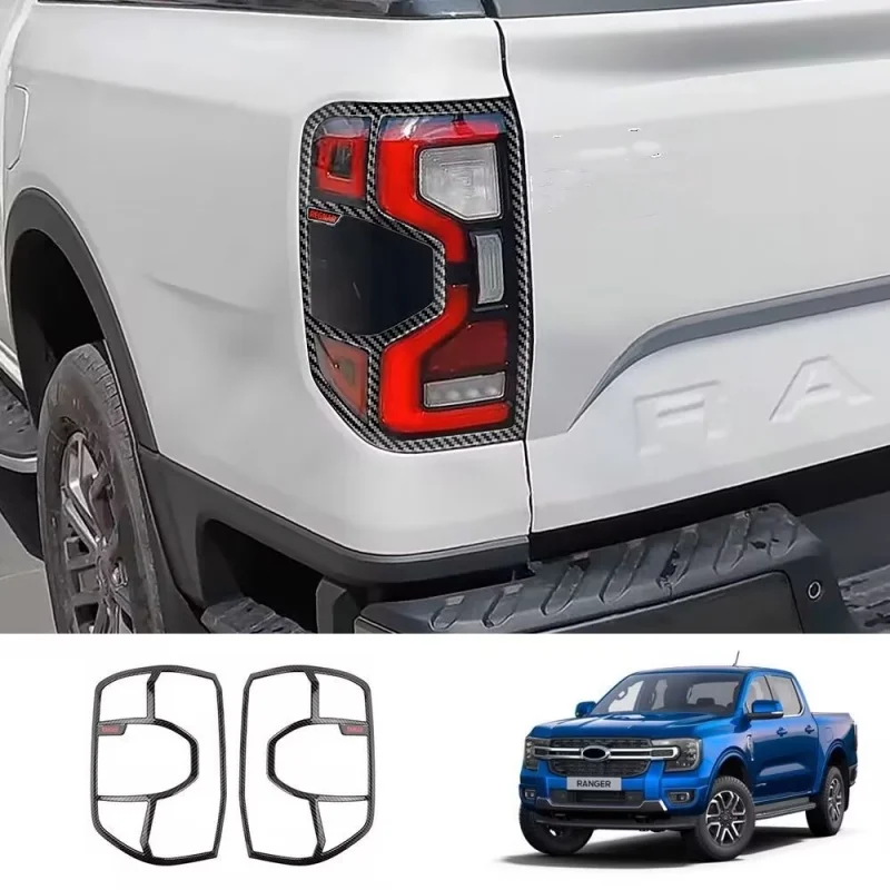 

Car Styling For Ford Ranger 2023 + Retrofitted carbon fiber rear taillight shade decorative light frame