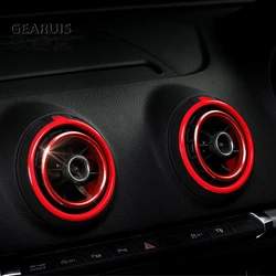 Car Styling Center Console Air Conditioner Outlet Frame Cover Sticker Trim For Audi A3 8V S3 2013-2016 Interior Auto Accessories