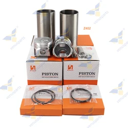 For Kubota Z402 Overhaul Rebuild Kit Piston Ring Cylinder Liner Set Engine Parts 15281-21110 64*1.5+1.5+3mm
