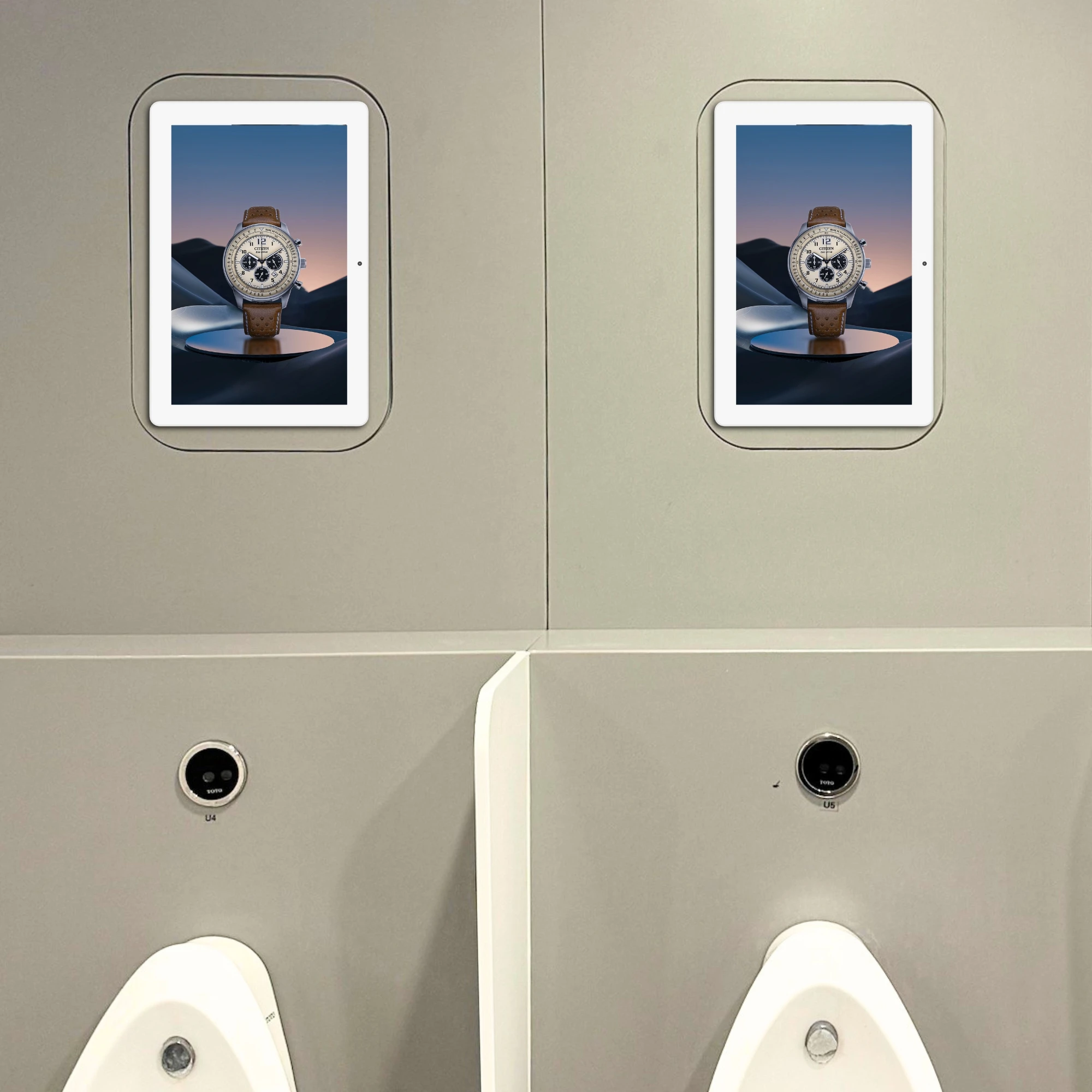 

WF1028T настенное крепление 10,1-дюймовый ЖК-дисплей Digital Signage RK3568 сенсорный экран Android 11 2 + 16 ГБ планшет для рекламного дисплея туалета