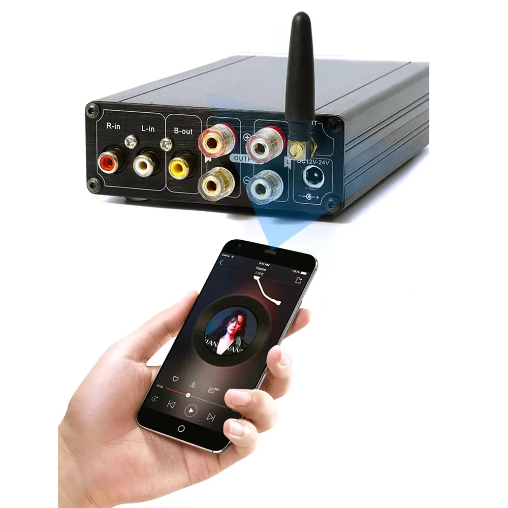 200W High-power Home Desktop TPA3221 Digital Amplifier QCC3040 Bluetooth 5.2 Class D PCM5102 Decoding NJW1194 Volume 100W*2 Amp