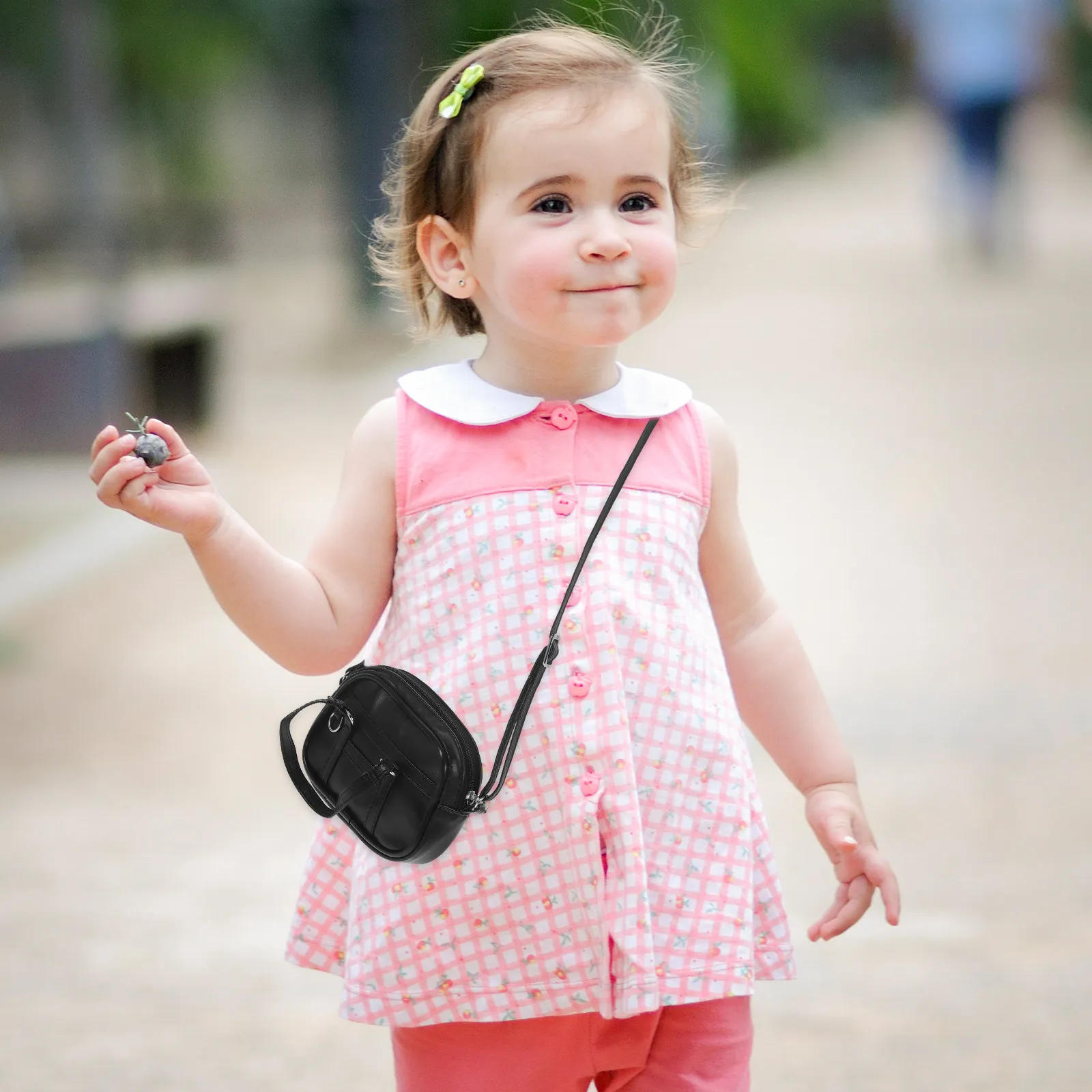 Pink Mini Handbag Crossbody Shoulder Purse Compatible with 18-Inch Accessory for Dress Up Bag Miniatures Bag