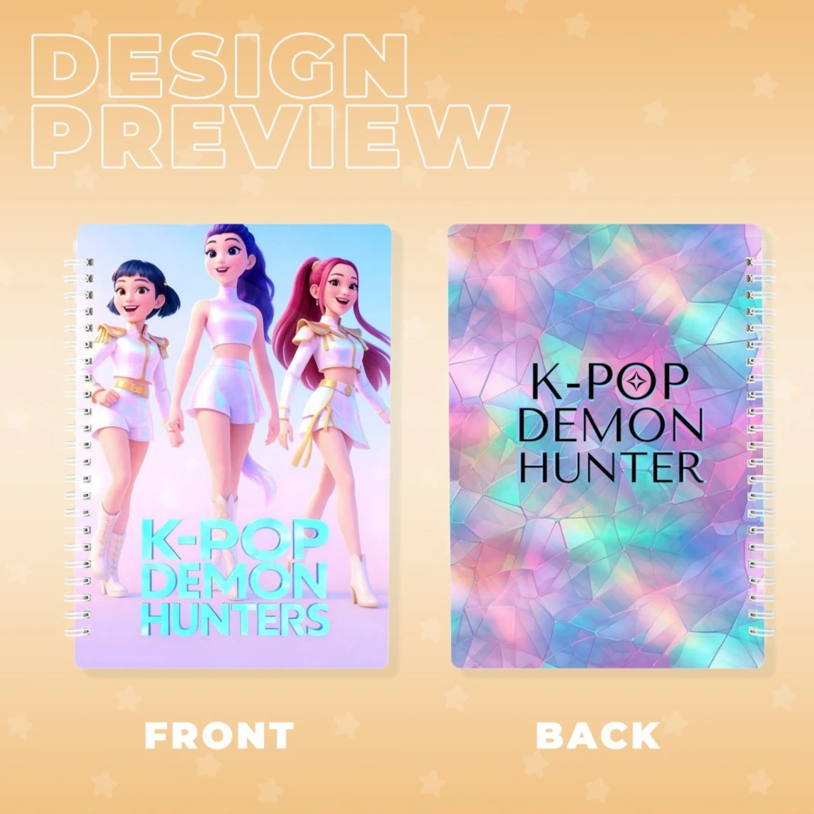 KPop شيطان الصيادين لفائف دفتر رومي ميرا زوي نمط الطباعة صفحات مثقوبة فارغة أجهزة الكمبيوتر المحمولة طالب لوازم مكتبية #1