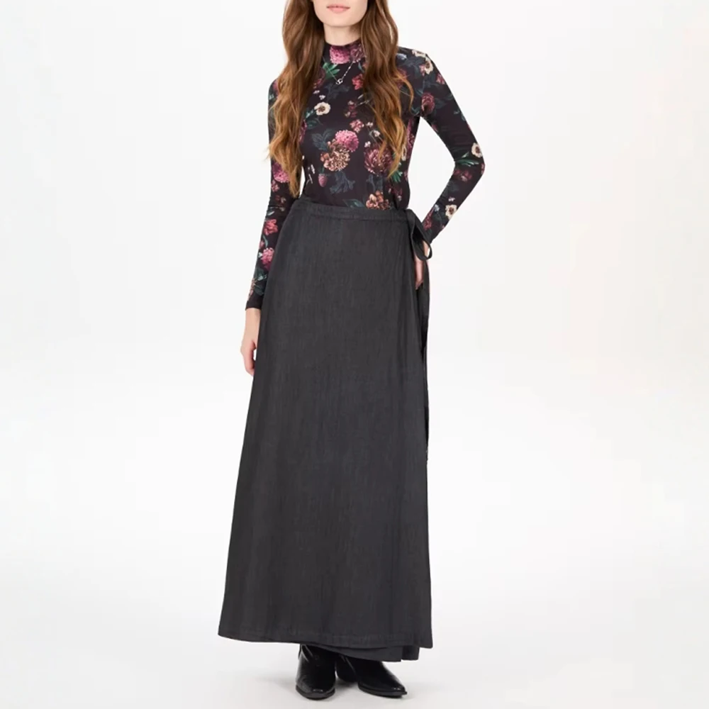 

Spring Summer Casual Fit A-Line Midi Skirt Regular Waistline Style Versatile Clothing Item For Women
