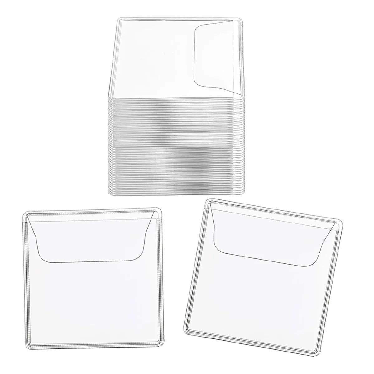 New 200Pcs Single Pocket Coin Sleeves Holders Clear PVC Coin Protectors Individual Plastic Coin Holders,2.2 X 2.2 Inch