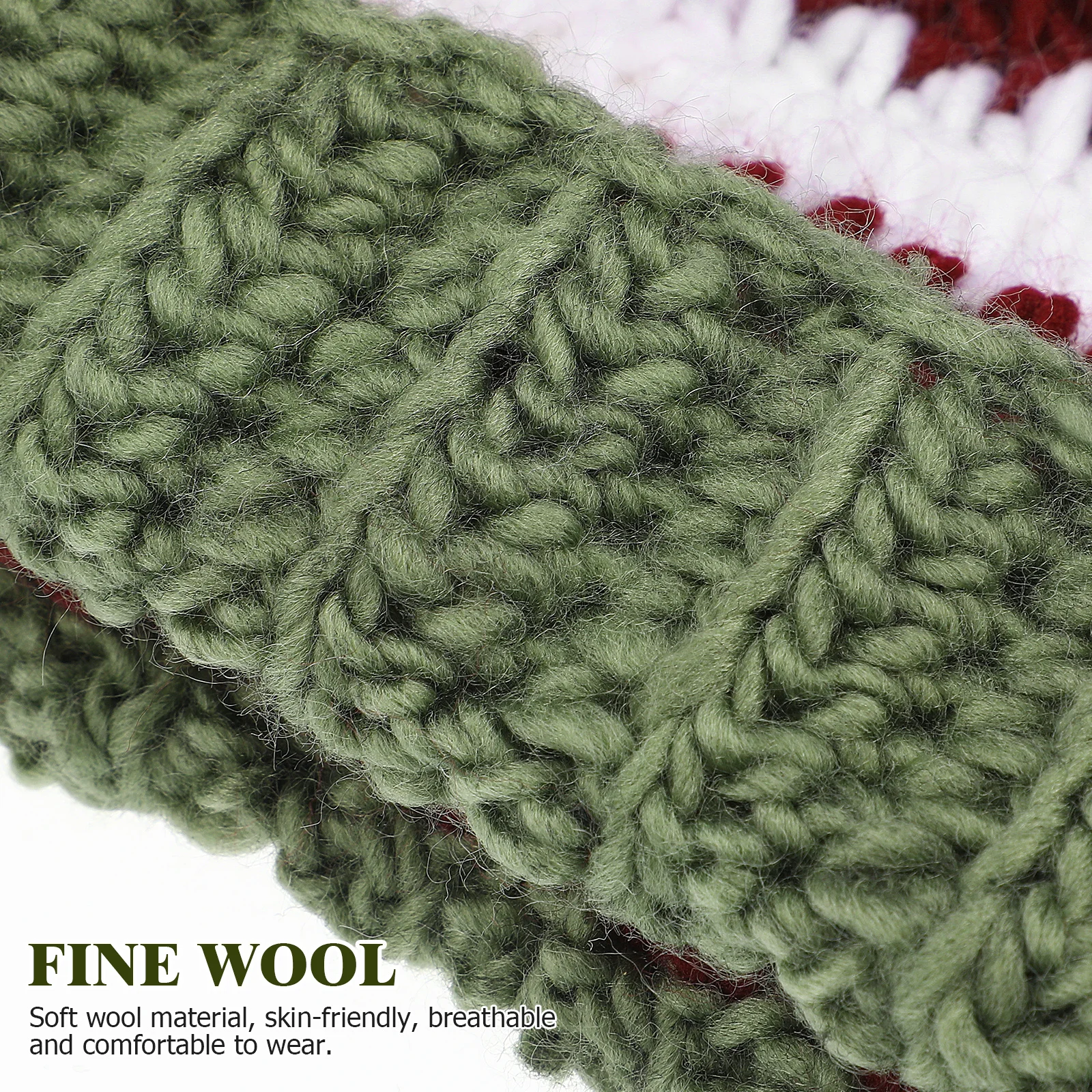 

1pc Parent- Knitted Hat Winter Warm Striped Woolen Hat For Adults Soft Breathable Outdoor Christmas Knit Cap