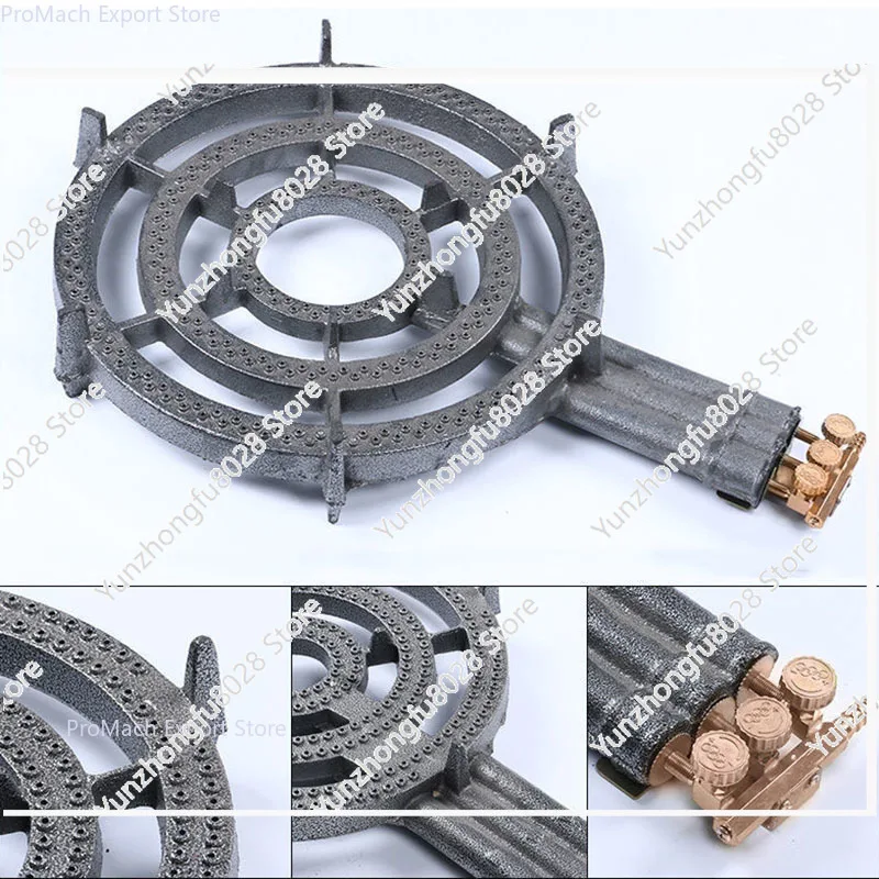 Special Hot Fire Three-Ring Medium and High Pressure 46CM Large Furnace Gas Stove for Special Stall Setting
