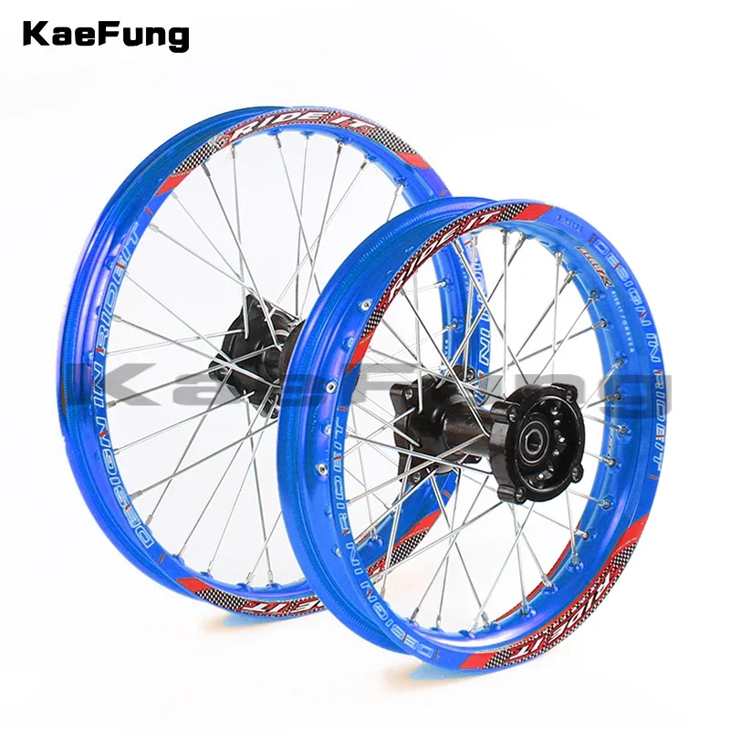 

blue Front 1.40-14" inch Rear 1.85-12" aluminium Alloy Wheel Rim For 160cc 150CC Dirt Pit bike 12 14 wheel