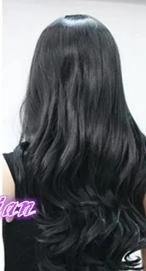 New style charming long curly black wig hair Wigs for women