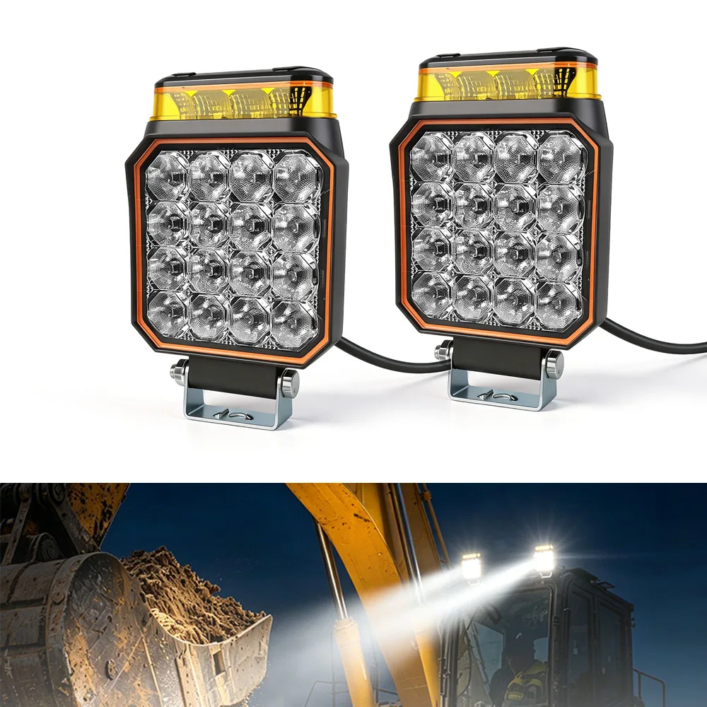 

4 Inch White amber Led Light Bar Off Road LED Bar Spot Flood LED Light Bar Driving Fog For SUV 4X4 Off Road LED Work Light Lamp
