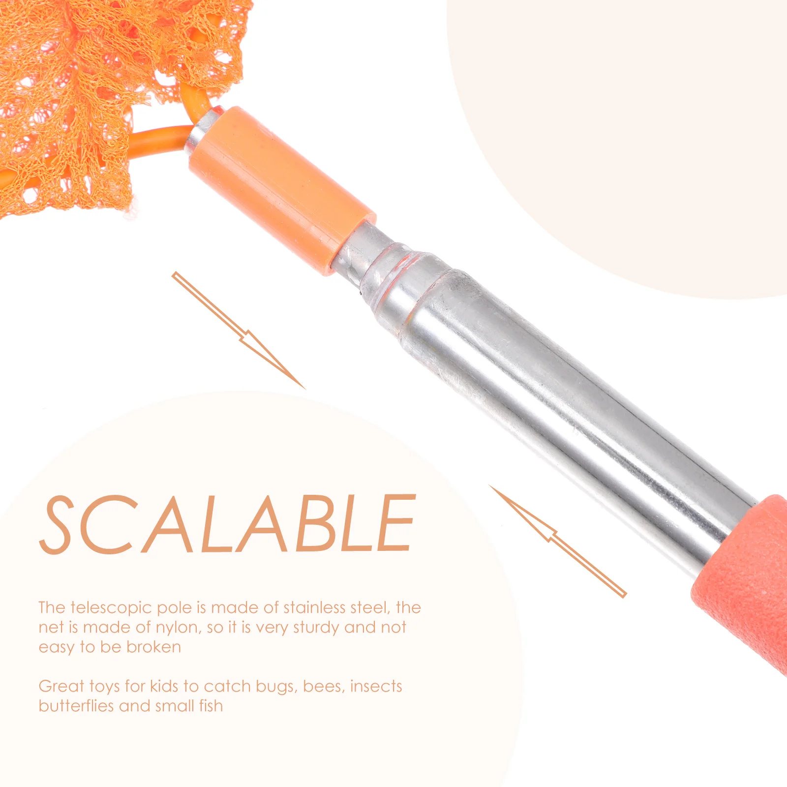 

1Set Insect Catching Net Stainless Steel Telescopic Pole Nylon Net Outdoor Catcher Kit for Kids Butterflies Bugs Fishing