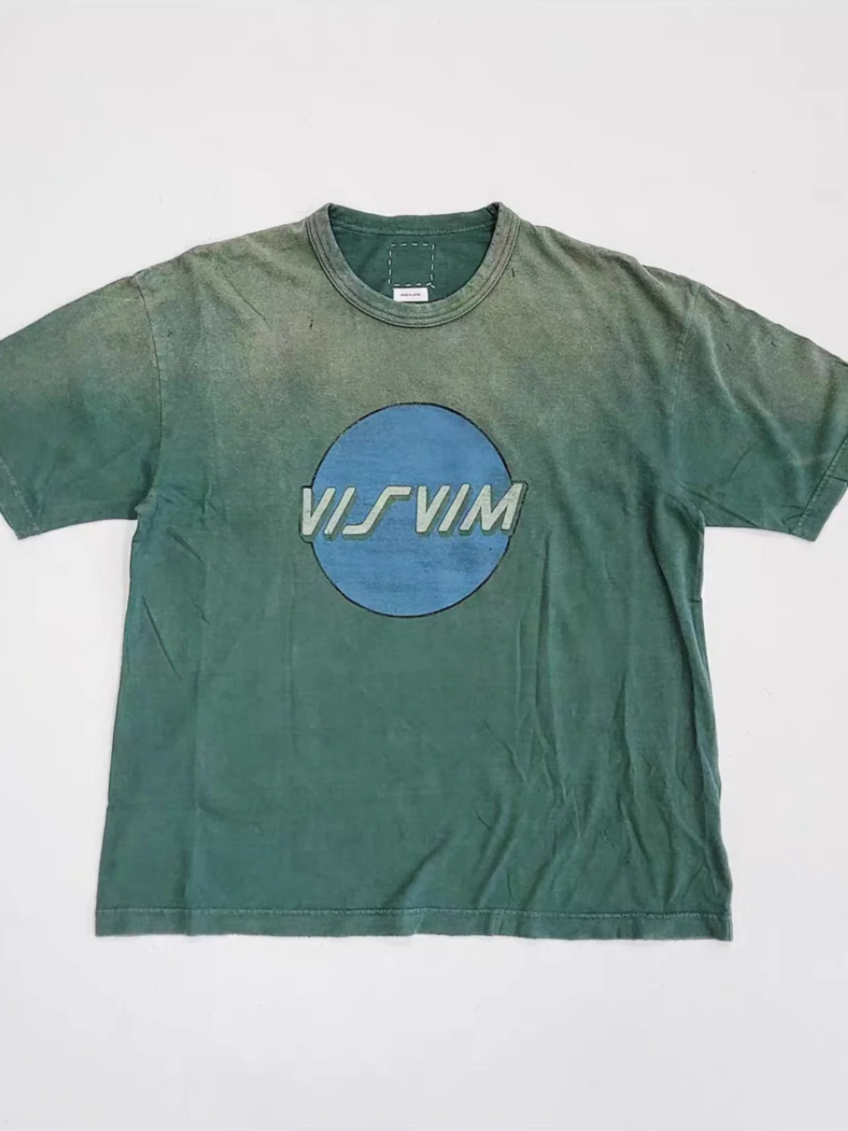 VISVIM FIL 22AW JUMBO CRASH Nakamura Nichichao summer short-sleeved washed distressed printed T-shirt