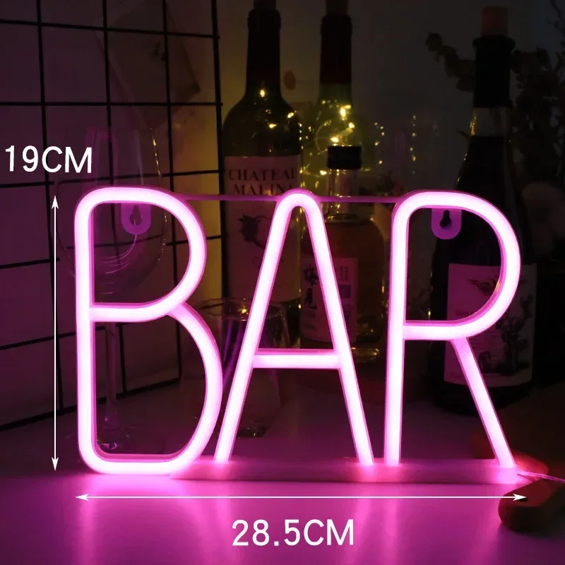 LED Bar Open Neon Signs luci per Pub Bar camera da letto appeso a parete lampada atmosfera batteria USB Home Christmas Party Room Decor