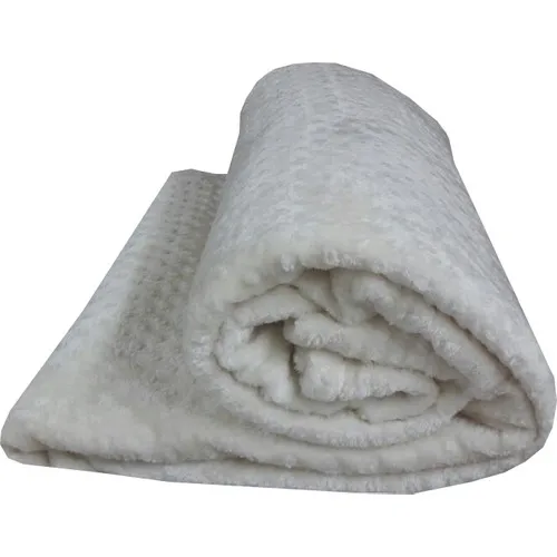 Merino Pearl Bud Blanket Double Bed Cream