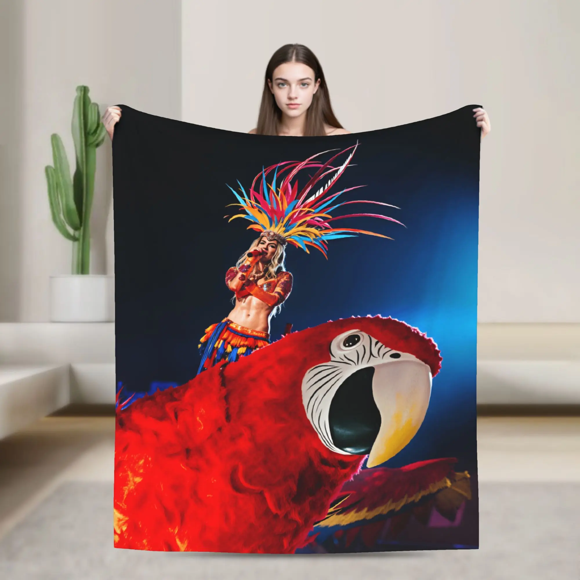 Soft Blanket Camping Karols G Tropicoqueta Tour 2026 Throw Blanket Novelty  Bedspread For Living Room