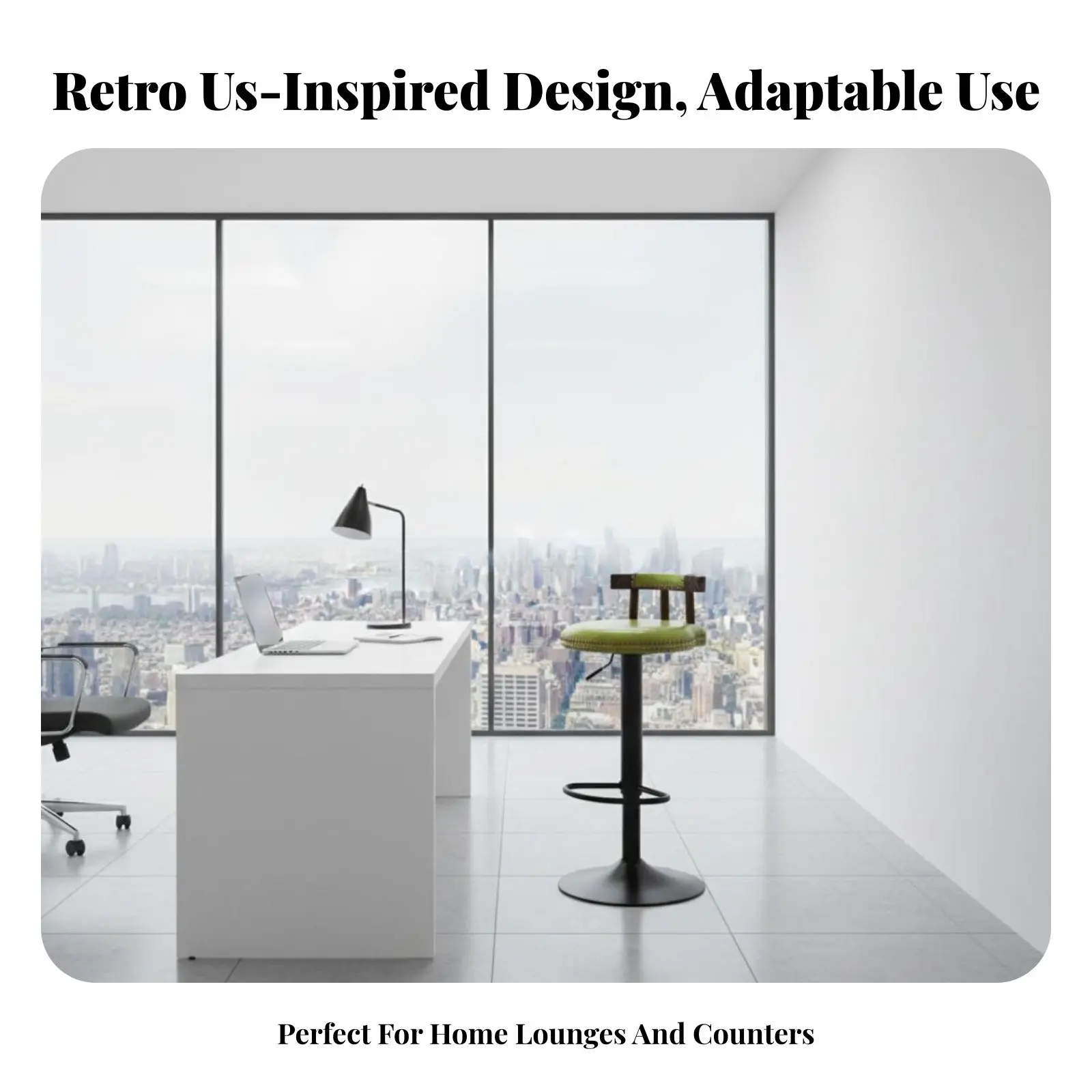 adjustable-pedestal-stool-retro-design-studded-revolving-high-chair-with-backrest-sturdy-frame-for-adults