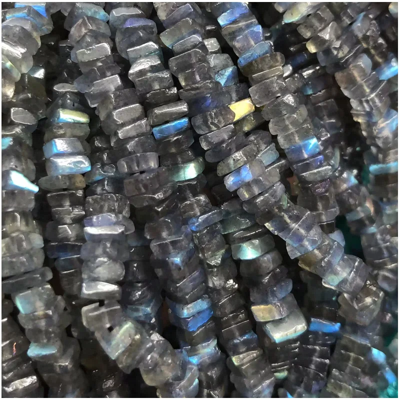 Wholesale A Natural Crystal Irregular Gravel Loose Beads  Labradorite Colored Opal Olive DIY Bracelet Necklace Spiritual Jewelry