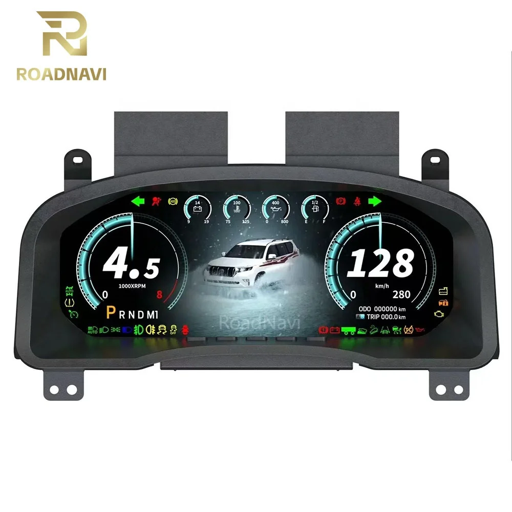 RoadNavi LCD Digital Speedometer for Auto Meter Dashboard Panel Cluster for Toyota Prado 2003-2009 Model YearsAR