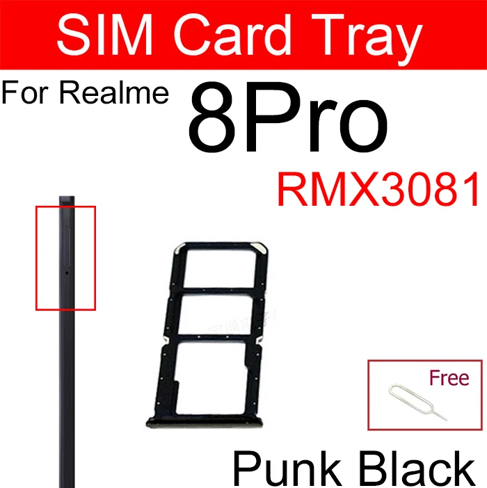 Sim Card Tray For Oppo Realme 8 8i 8S 5G 8 Pro SIM Card Slot Holder Micro SD Card Adapter Replacement Reapir Parts