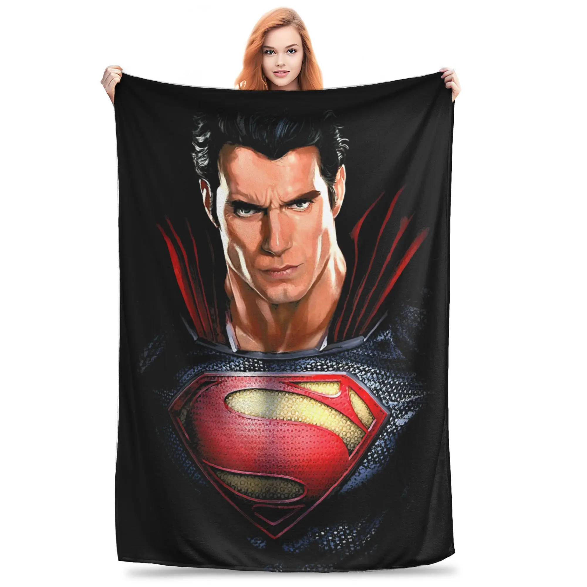 

Одеяло Supermans Man of Steel Super Bust, фланелевое всесезонное многофункциональное теплое одеяло для домашнего дивана, покрывало