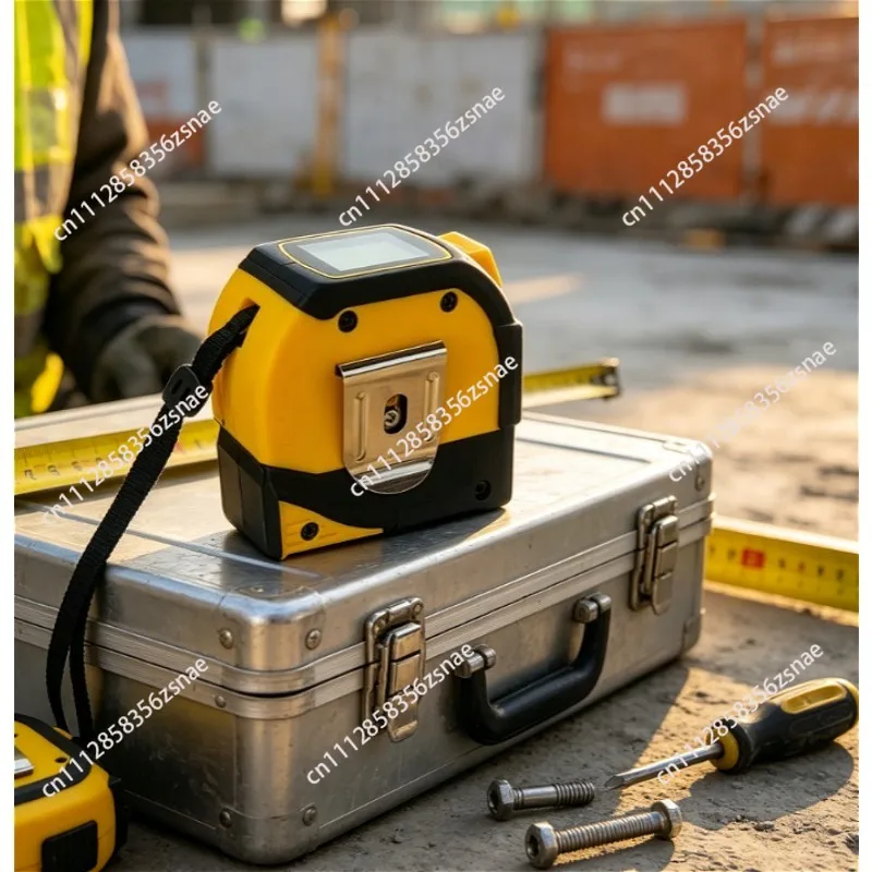 Bluetooth Laser Tape Measure, 2‑in‑1 Handheld Digital Rangefinder with Steel Tape, Electronic Measuring Tool for Indoor&Outdoor