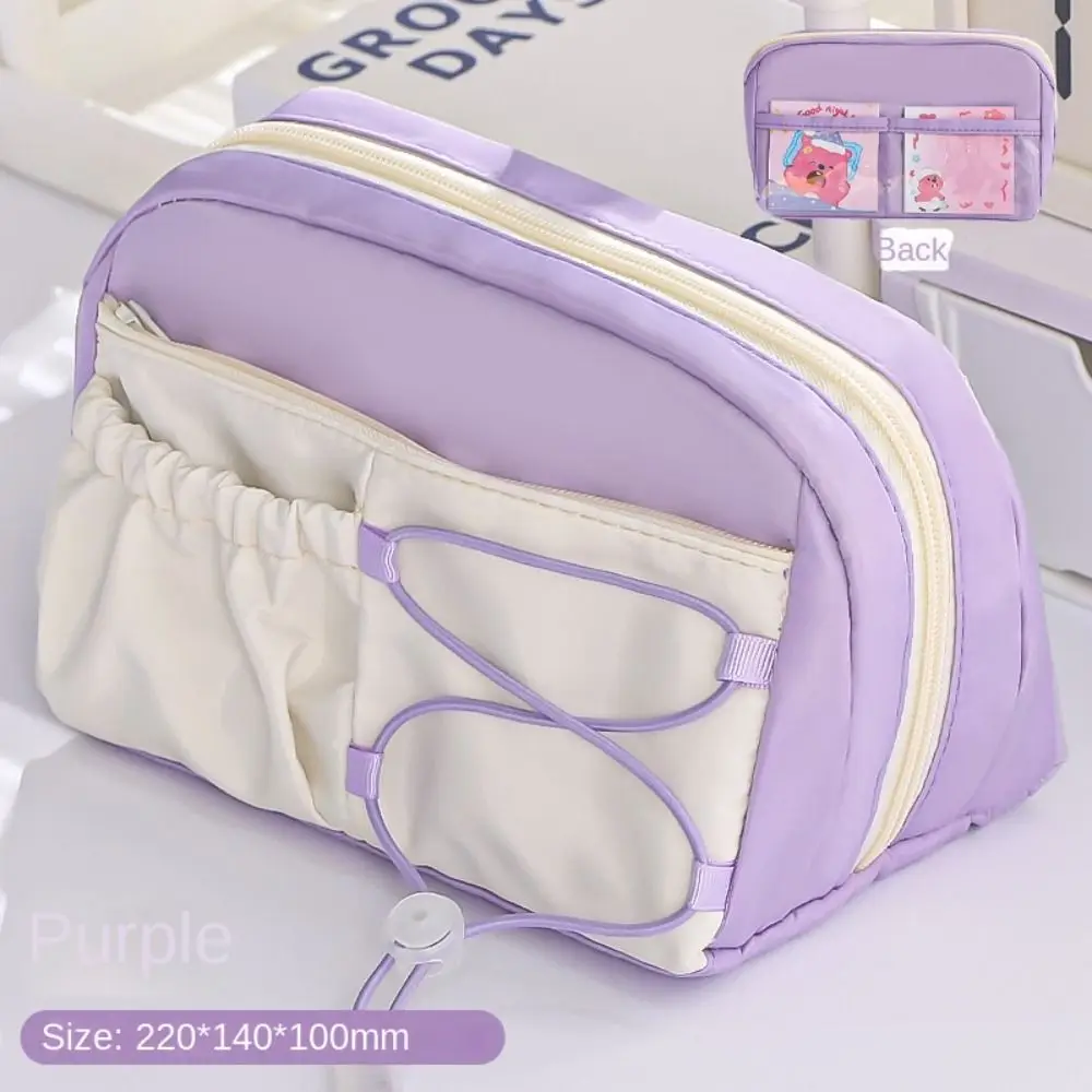 مقلمة كابيبارا اللطيفة ذات سعة كبيرة متعددة الطبقات صندوق رصاص برباط متعدد الوظائف حقيبة أقلام اللوازم المدرسية #4