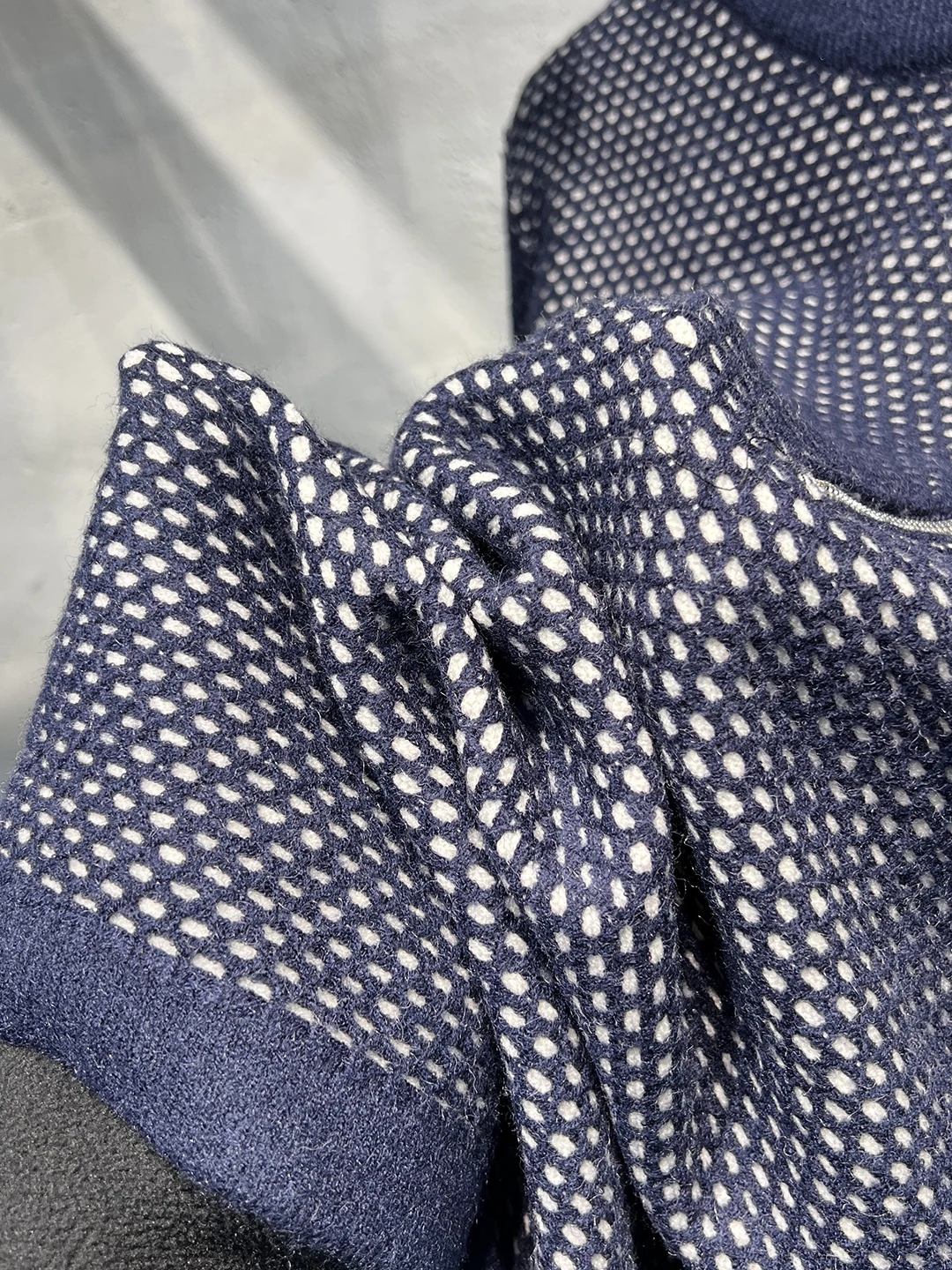 Pull en laine tricoté doublé Fce pour hommes, tenue décontractée, mélange de fermeture éclair, haut chaud d'hiver rond Ne Long Sve