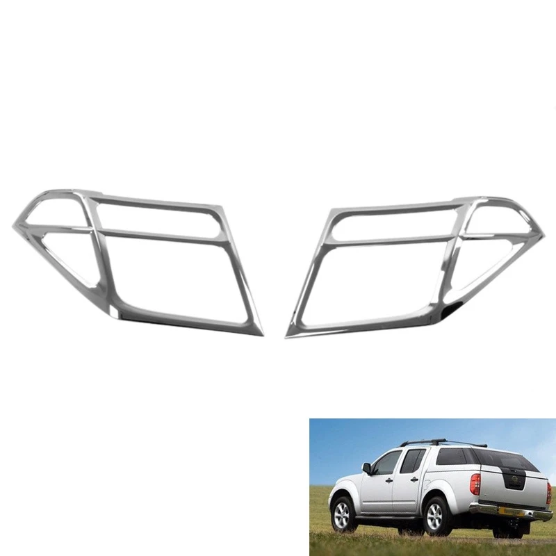 2 pezzi ABS cromatura galvanica per Nissan NAVARA D40 2007-2013 copertura della lampada della luce della testa luce anteriore placcata