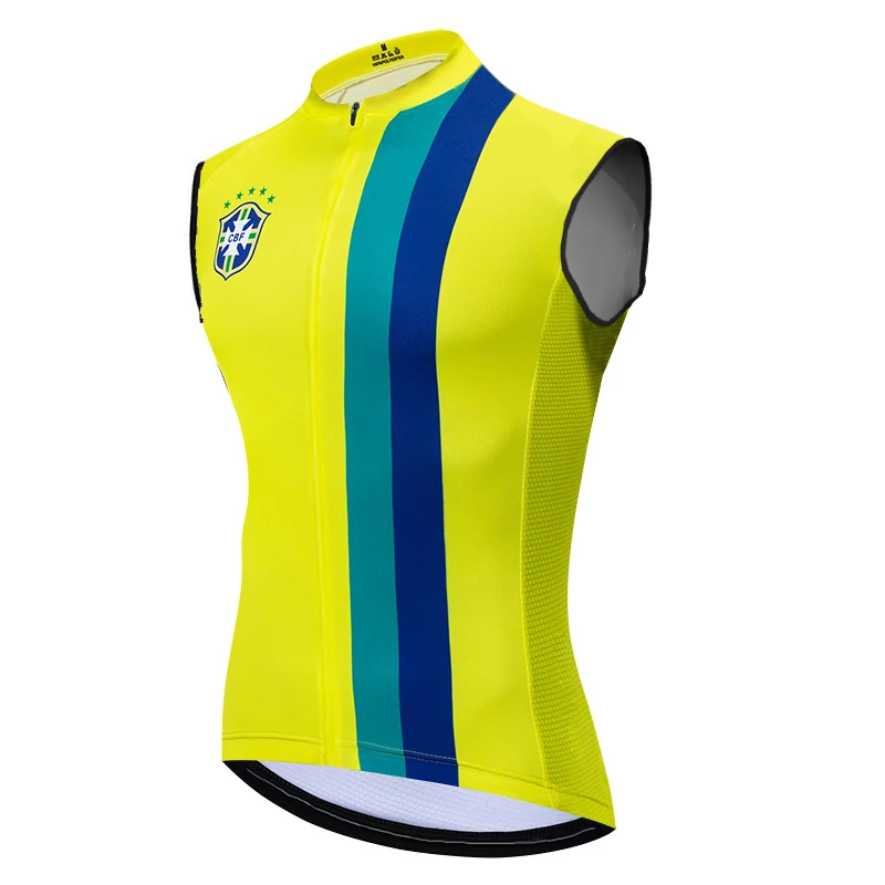 

Summer Vest, Sleeveless Bike Jersey, Brazil Jacket, Road Cycling Wear, Ride Outdoor Waistcoat, Sport Bib, MTB, Motocross Shirt