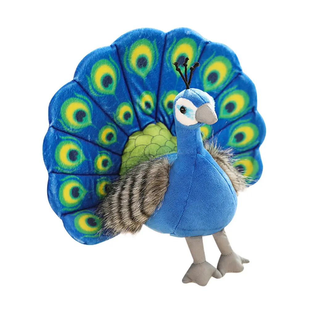 

Мягкая игрушка-павлин: короткая мультяшная модель животного, имитирующая кавайного стиля