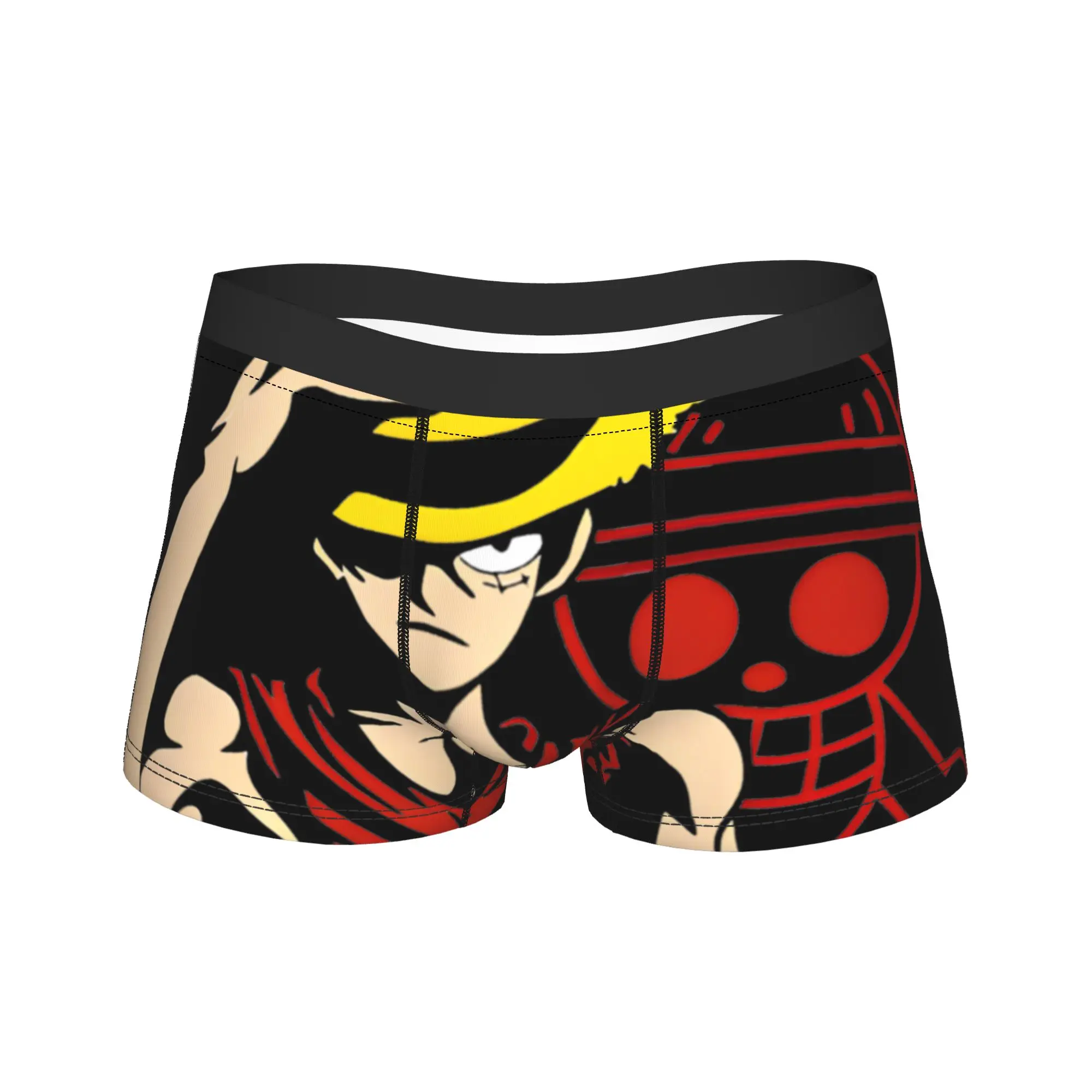 

Men's One Piece Monkey D Luffy Gear Anime Manga Boxer Briefs Shorts Panties Underwear Male Printed Plus Size Underpants