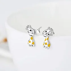 CAOSHI Delicate Animal Stud Earrings Female Sweet Accessories Fashion Giraffe Shape Design Jewelry Young Lady Fancy Party Gift
