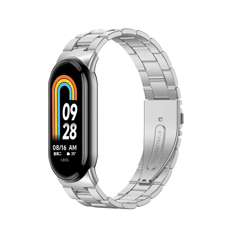 Metal Strap For Xiaomi Mi Band 8 9 Metal Bracelet Screwless Stainless Steel for Mi Band 8 9 Strap Wristbands Pulseira image 3