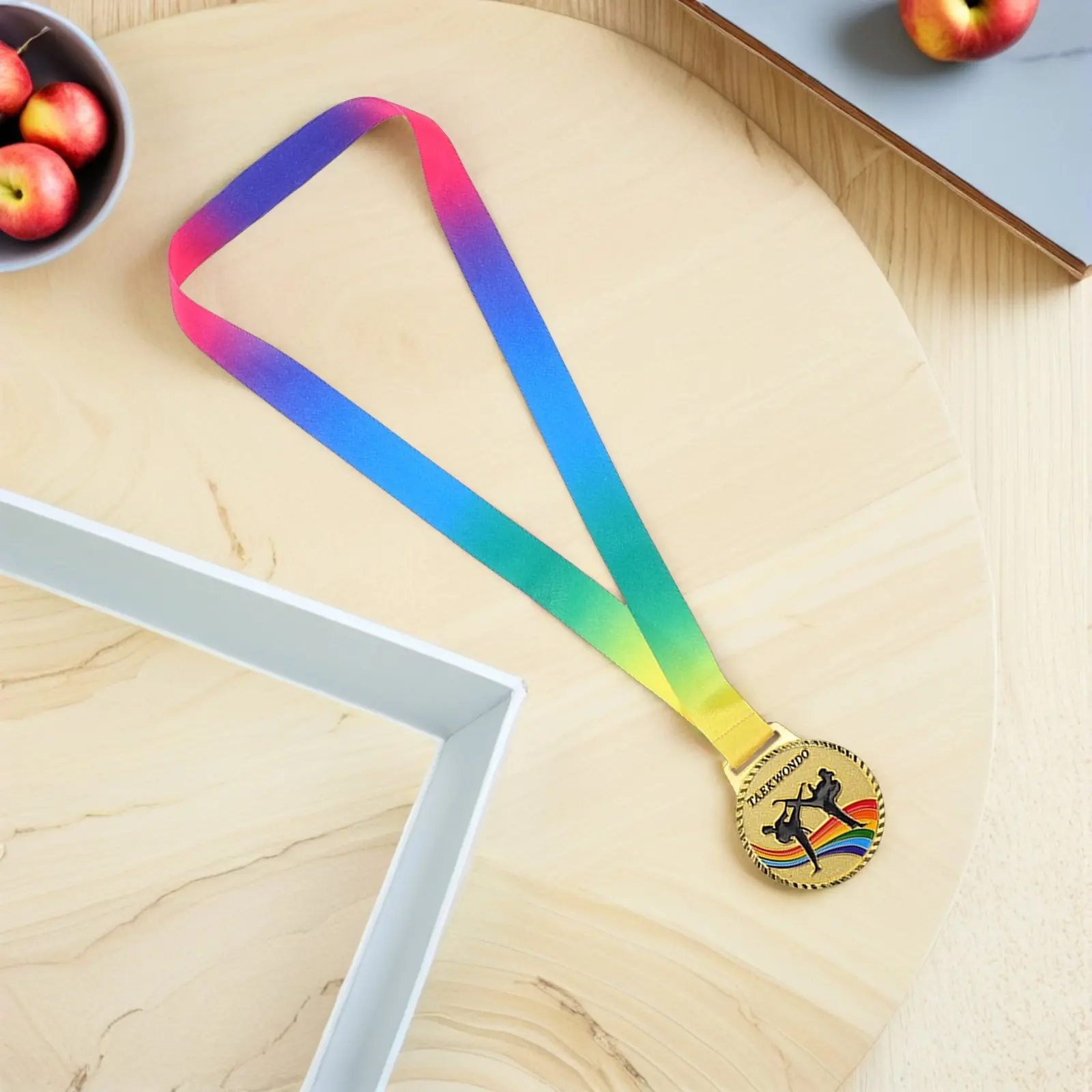 

2Pcs Taekwondo Competition Winner Gold Medal Metal Trophy Prizes Martial Club Sports Event Graduation Awards Metal Medal