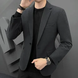 Jesienny wełniany garnitur męski garnitur slim fit garnitur casual formalny płaszcz top trend 16185