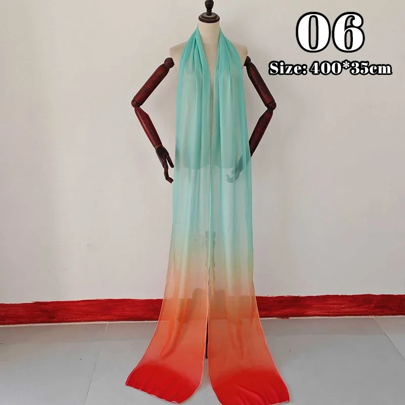 Classic Chiffon Chinese Ancient Dance Ribbon Ethereal Traditional Hanfu Long Shawl China Style Opera Costume Streamer Shawl New