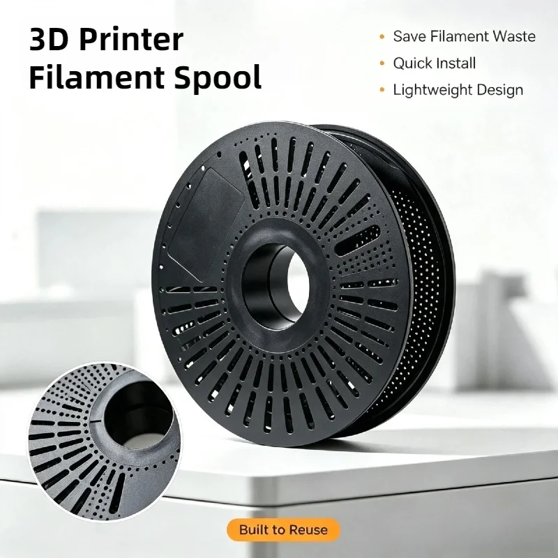 High Temperature Material Rack 3D Printer Universal Fit Black Reusable Filament Refill Compatible 1kg ABS ASA PA6-GF Filament