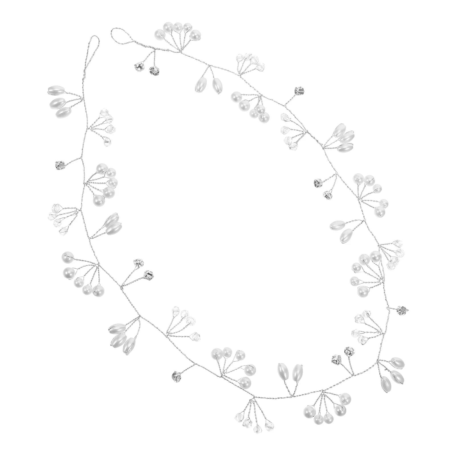 

3 Pcs Pearl Headband Flower Hair Accessories Ornaments for Women Handmade Wedding Jewelry Bride