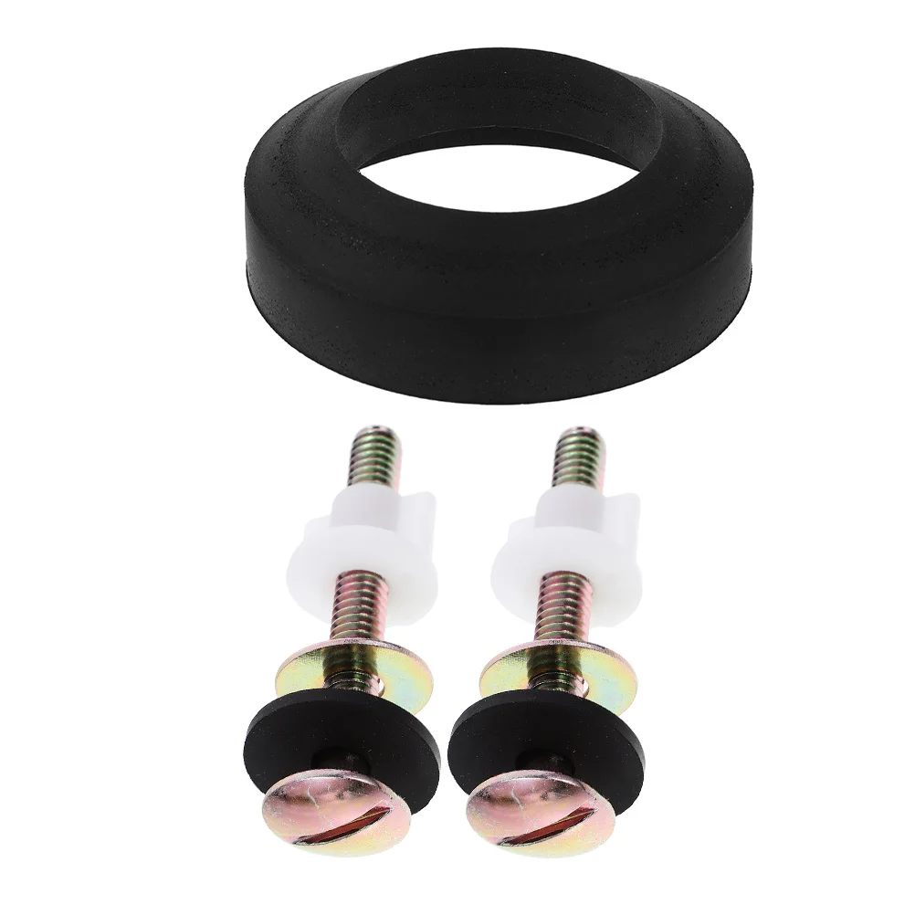 

3Pcs Toilet Seal Gasket and Screws Heavy Duty Waterproof Kit for 3-Inch Toilets Bowl Lid Fixing Screws for Toilet Seat