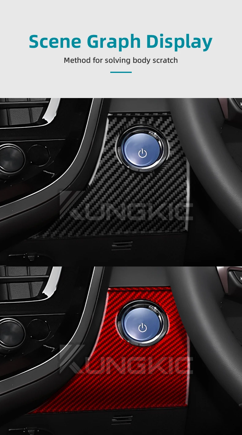 Echte, weiche Carbonfaser für Toyota Camry 2018 2019 2020 2021 2022 2023 2024 LHD RHD Auto-Zündknopf-Rahmen Innenverkleidung – Detail 9