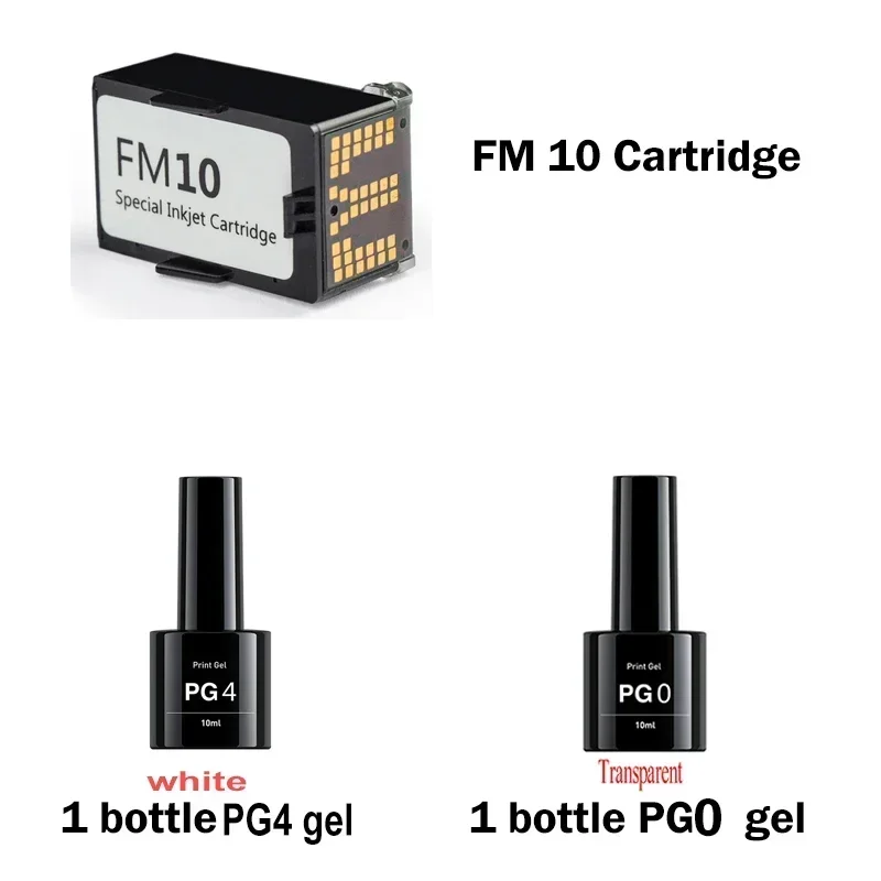 Adaptado para PG4, T, FM10 cartucho especial Nail Gel pg0 O2 NAILS impresora de uñas FM10 cartucho de tinta