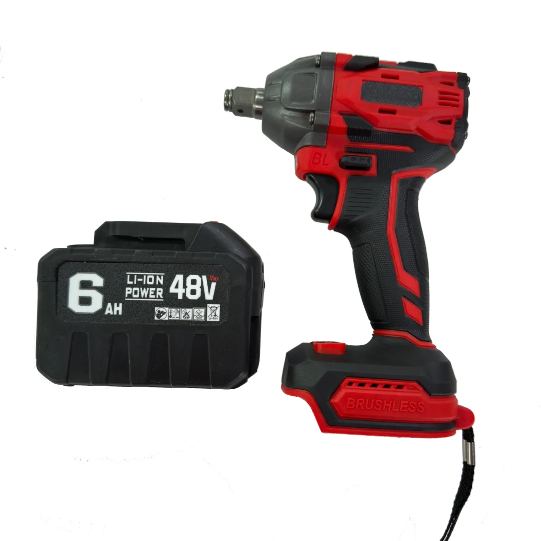 

350 N.M Lithium Battery Qualified Cordless Impact Wrench Brushless Motor Electric Wrench With Work Light