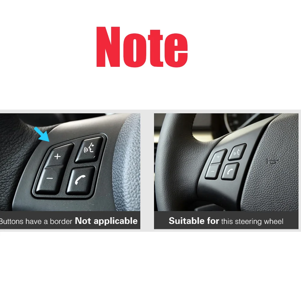 Carbon Fiber Steering Wheel Button Cover Trim Sticker For BMW 3 series E90 E92 320i 325i 328i 335i 2005-2012
