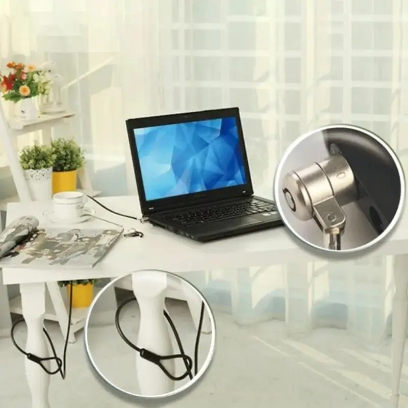 462E Strong Metal Anti-Theft Lock Laptop Cable Lock for 6x2.5mm Hole Notebook