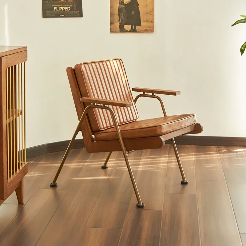 Industrial Vintage American Loft Wrought Iron Dining Chair Minimalist Light Luxury Accent Chair For Bar Cafe Living Room